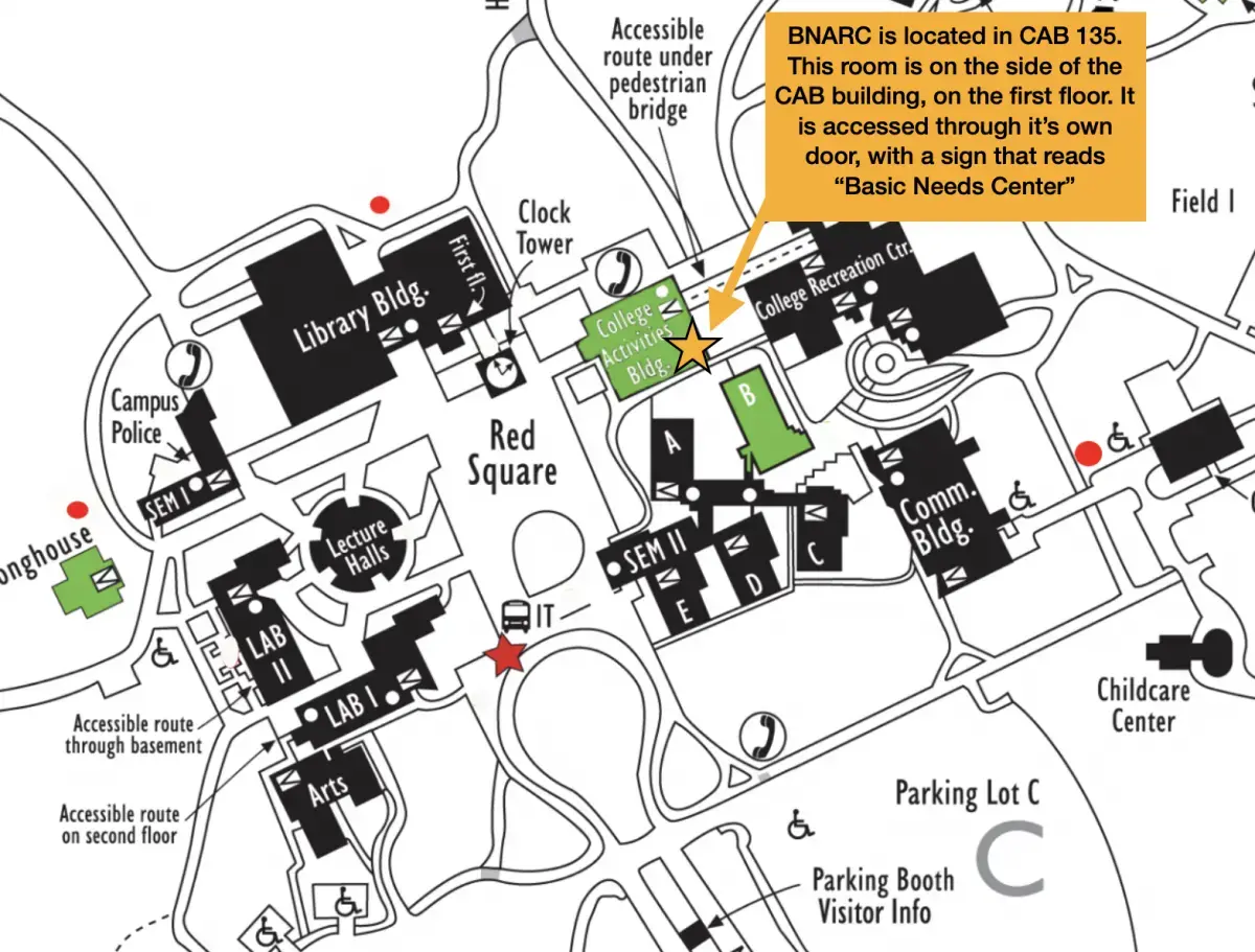 Basic Needs Center Location Campus Map 