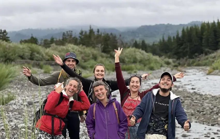 A group of students on a study abroad trip in chile 